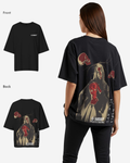 G West Womens Oversized Red Skull Tee