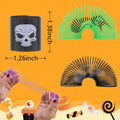 Menzcci Halloween Mini Coil Springs Toys 24 Pcs Plastic Halloween Slinky A24