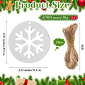 Shimeyao 12 Pcs Christmas Metal Snowflake Ornaments Hollow Disc Grey