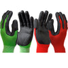 Meow Garden Thorn Proof Garden Gloves 2 Pairs Heavy Duty TPE Coated Green Red