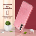 Galaxy S21 Case, Clear Glitter Case Sparkly Soft TPU Bumper Bling Cover for Wome