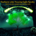 VIHOSE 6 Pack 36 LED Green Solar Halloween Ghost Pathway Lights Outdoor