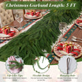 KYGDS Christmas Norfolk Pine Garland 5FT Real Touch Artificial Greenery Green