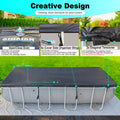 SIHAIAN 16x28Ft Oval Pool Cover UV Weather Resistant Side Storage