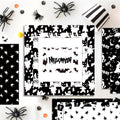 Halloween Scrapbook Paper 24 Sheets 11.8x11.8 Black & White Double-Sided