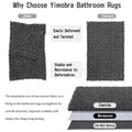Chenille Bath Mat, 55"x24", Dark Gray