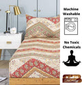 DaDa Bedding Cranberry Sage Floral Fitted Sheet Set