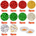 DECYOOL Christmas Jewelry Beads Set 1800pcs Red Green Silver Gold Small