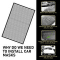 Downhill Front Hood Grille Protection Mesh 2PCS 41.33x31.49in Black
