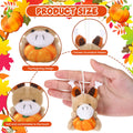 Blueweenly Thanksgiving Mini Plush Toys Pumpkin Maple 12 Pcs 2.76-3.15in