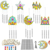 Silipull Thanksgiving Wooden Wind Chimes DIY Craft Set 39 Inch Colorful