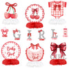 ArowlWesh Red Bow Baby Shower Honeycomb Centerpiece Table Decoration