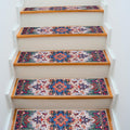 BAOLIVE Stair Treads Carpet 30x8 Orange 4pc Indoor Rubber Backing Boho