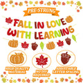 YWLACC Fall in Love with Learning Classroom Banner Autumn Leaves Pumpkin