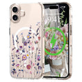 iPhone 16 Case [Compatible with Magsafe], Cute Flower Girls Women Clear Case