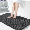 Chenille Bath Mat, 55"x24", Dark Gray