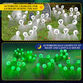 VIHOSE 6 Pack 36 LED Green Solar Halloween Ghost Pathway Lights Outdoor