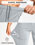 MUZEGE Men's Athletic Joggers Sweatpants Lightweight Running Light Grey Size L