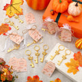 Yiyiring 24 Sets Thanksgiving Party Maple Leaf Keychain Bottle Opener Gold