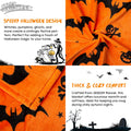 SE SOFTEXLY Ghost Halloween Reversible Pumpkin Fleece Throw Blanket 50x70