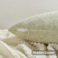 FUTEI Green Chenille Throw Pillow Covers 20x20 Inch Set of 2 Modern Decor