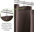 Waffle Weave Fabric Shower Curtain Heavyweight 230 GSM, Hotel Luxury
