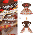 Sebaoyu Thanksgiving Dog Dress Brown Small Size