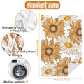 Lebsitey Orange Leaf Pattern Kitchen Towel Set of 4 24x16 Inch Polyester
