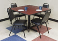 Regency 42in Square Laminate Table Top- Mahogany/Mocha Walnut