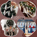 Simgoing 24 Pcs Cow Print Christmas Ornaments 3.15'' Rustic Western Decor