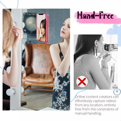Suction Phone Mount — Hands-Free Sticky Grip Holder for Selfies, Videos & Mirror