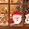 Joyful Start Christmas Window Clings Double Sided Snowflake Decals PVC