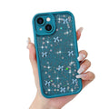 15 Case, Cute for Women Girls Ribbon Bow Pattern Glitter Aesthetic Sh