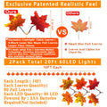 Feybxla 2 Pack Maple Leaf String Lights 20ft 60 LED Multicolor Waterproof