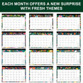 Lbylyhxc 2026-2027 18-Month Desk Calendar 17x12 Flowers Jan 2026-Jun 2027