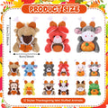 Blueweenly Thanksgiving Mini Plush Toys Pumpkin Maple 12 Pcs 2.76-3.15in