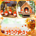 Yaomiao 50 Pcs Fall Thanksgiving Mini Resin Gnomes Orange Table Decor