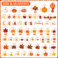 Containlol Fall Thanksgiving Bulletin Board Set Colorful Small 12.6x10.2in