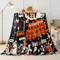 Tupmnbry Halloween Pumpkin Ghost Cat Throw Blanket Flannel 50x60