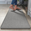YDKGL Kitchen Rug Mat Non Slip Washable Gray Braided 17x47