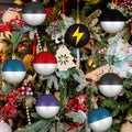 Rotatingpals 24pcs 2.4in Christmas Tree Ball Ornaments Lightning Color