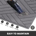 JEEDOVIA Indoor Door Mat Non-Slip Rubber Backing Grey 20x31.5