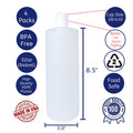 32oz  HDPE Plastic Cylinder Squeeze Bottles with Dispensing Press Disc Top Caps