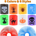 Menzcci Halloween Mini Coil Springs Toys 24 Pcs Plastic Halloween Slinky A24