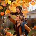 SRIZIAN Pumpkin Wind Chimes Kit DIY Wood Crafts Kids Autumn Party 8 Pack