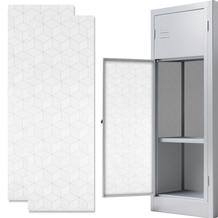 AUECOOME Magnetic Locker Wallpaper Sheet 12x36 Black Square 2pcs Pink Love