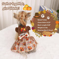 Sebaoyu Thanksgiving Dog Dress Brown Small Size