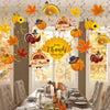 Blulu Thanksgiving Hanging Swirls Decorations Turkey Pumpkin Maple 30 Count