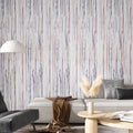 FANCYEASY Grey Grasscloth Peel & Stick Wallpaper 15.7x118in Rustic Vinyl