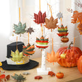 Soulchen 39 Pc Fall Thanksgiving Tree Ornaments Set Orange Brown Gold